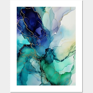 Seaside Sonata - Abstract Alcohol Ink Art Posters and Art